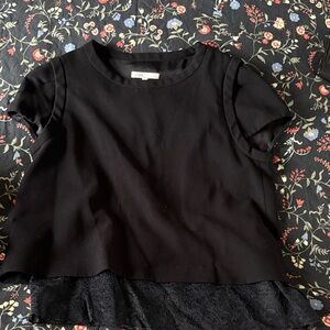 Maje Black Short Sleeve Top
